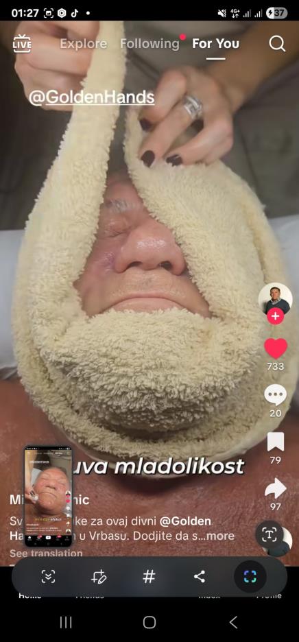 Miloš Bojanić probao anti-ejdž tretman lica