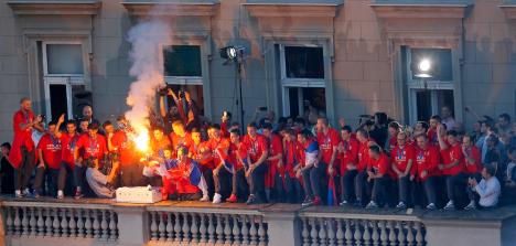 Veljko Paunović sa reprezentacijom Srbije 2015.