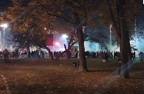 Protest blokadera ispred Skupštine