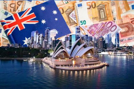 Sidnej, novčanice u evrima, zastava Australije