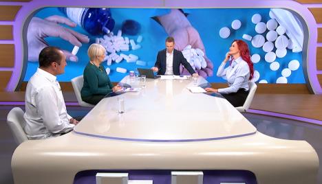 Saša Milićević Biserka Obradović Svetlana Stanišić u studiju Kurir televizije