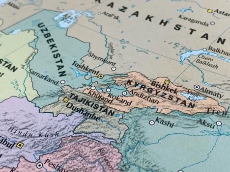 centralna Azija mapa