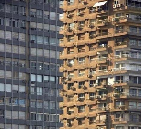 Dva nebodera snimljena iz istog ugla, optička iluzija koja zbunjuje posmatrače na Redditu.