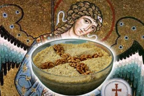 slavsko žito i ikona Svetog Arhangela Mihaila