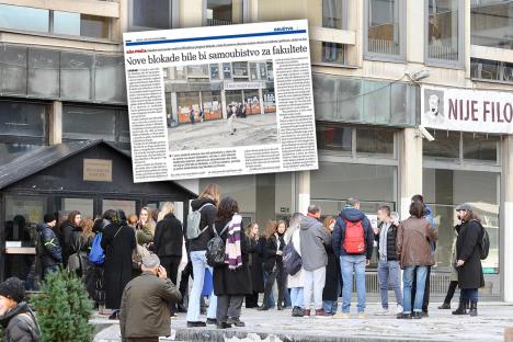 filozofski fakultet blokaderi
