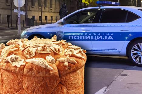 Slavski kolač saobraćajna policija