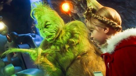 Džim Keri i Tejlor Momsen u filmu Kako je Grinč ukrao Božić