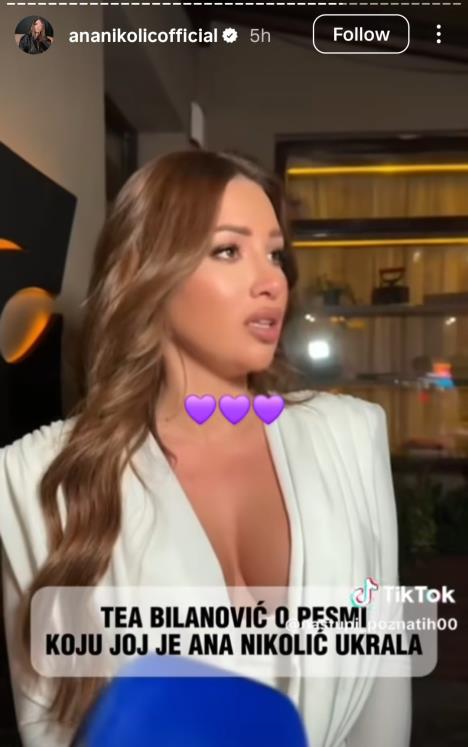 Ana Nikolić odgovorila Tei Bilanović