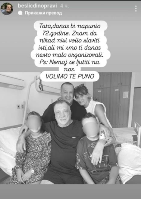Sin Halida Bešlića objavio porodičnu footgrafiju iz bolnice