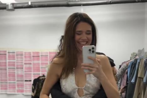 Anica Lazić na snimanju serije Krunska 11.jpg