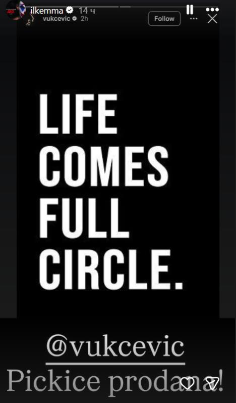 Objava Ilića o Obradoviću