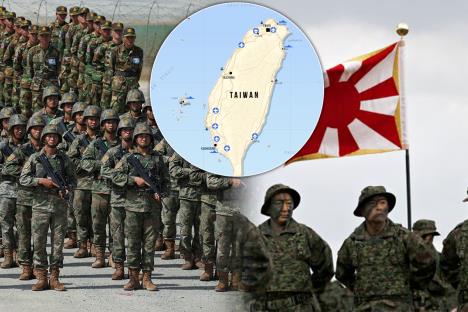 Japan Kina vojska Tajvan