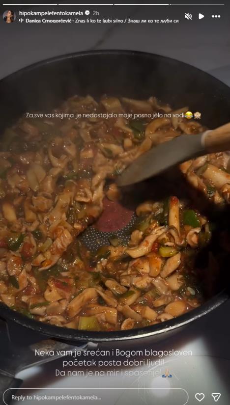 Dragana Mićalović sprema posni ručak na vodi