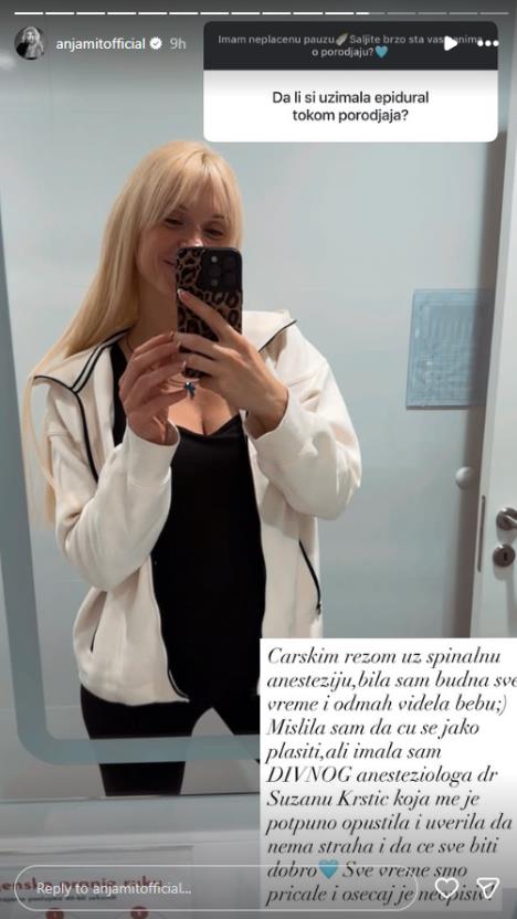 Anja Mit o trudnoći i porođaju