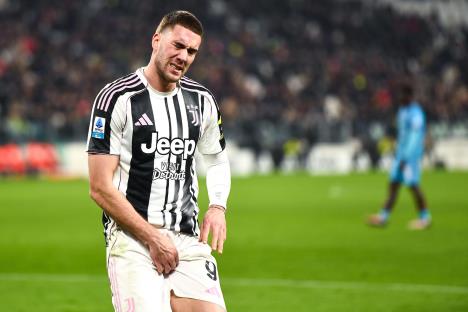 Dušan Vlahović na meču Juventus - Kaljari