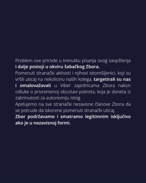 Šabački studenti u blokadi