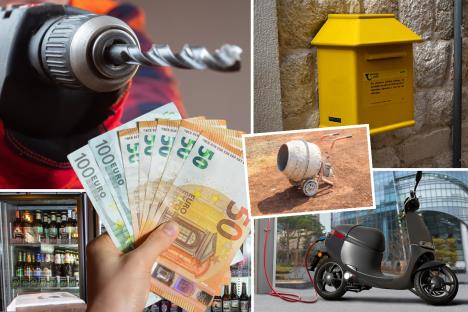 Iznajmljivanje stvari mešalica za beton bušilica skuter ugostiteljski frižider sanduče za poštu