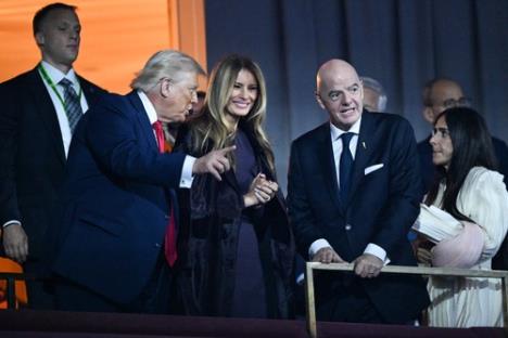 Donald Tramp i Melanija Tramp na žrebu za Svetsko prvenstvo