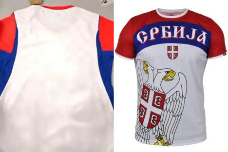 Navijačka majica Srbije i dres Hrvatske