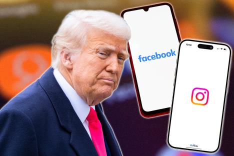 Donald Tramp  i Instagram i Fejsbuk aplikacije