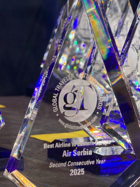 ER SRBIJI URUČENO PRIZNANJE ZA NAJBOLJU AVIO-KOMPANIJU U ISTOČNOJ EVROPI