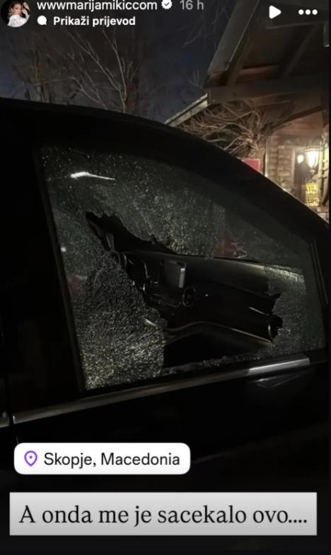 Mariji Mikić polupan auto u Makedoniji