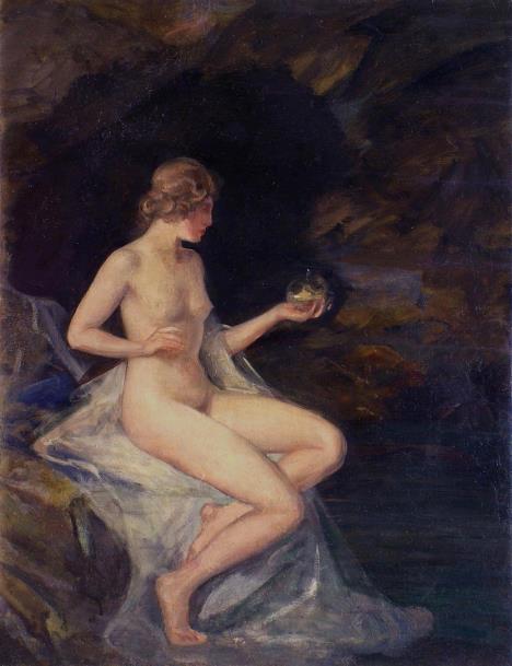 Pavle Paja Jovanović, Ženski akt II (Afrodita), 1920-1930, ulje na platnu, 81 x 63 cm