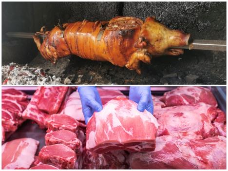 Pečenje i komad svežeg mesa