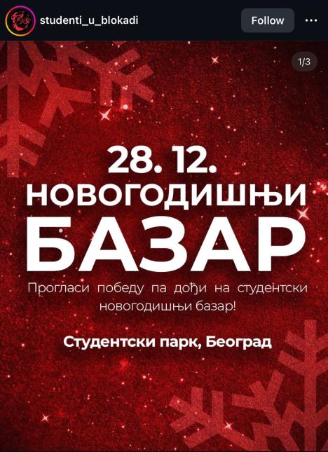 Studenti u blokadi bazar