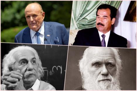 Rudolf Đulijani Sadam Husein Albert Ajnštajn Čarls Darvin