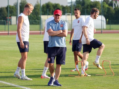 Uroš Račić na treningu reprezentacije Srbije