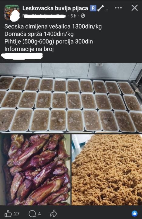 suhomesnati proizvodi pihtije objava cena na oglasima