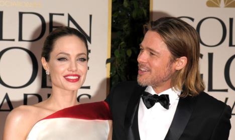 Anđelina Džoli na dodeli Zlatnog globusa 2012. godine