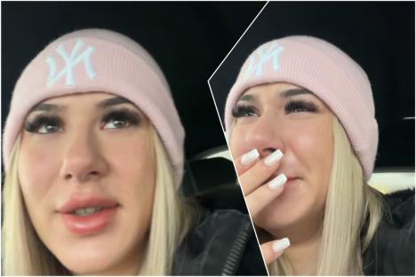 Žena zaglavljena u automobilu u snegu u Diseldorfu, emotivni trenutak