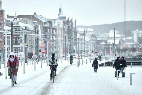 Danska, hladno vreme, sneg