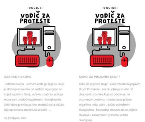 Protest Guide on the website of Citizens’ Initiatives