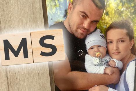 Ivana Živković koja je obolela od multiple skleroze sa porodicom