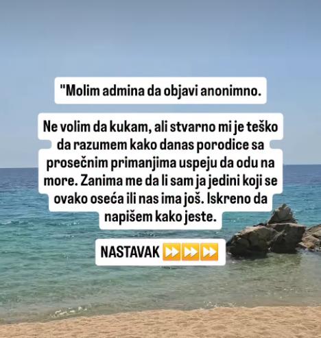 Poruka na Instagram stranici Grcka info