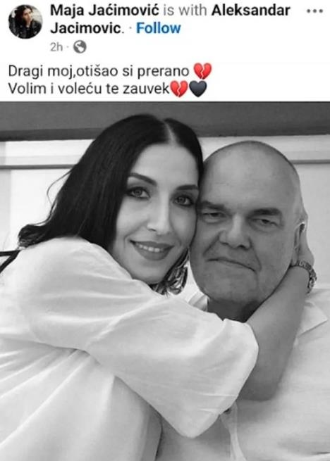 Maja Jaćimović oprostila se od Aleksandra Jaćimovića