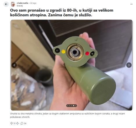 Neobičan vojni komplet iz osamdesetih sa staklenim ampulama i atropinom pronađen u stambenoj zgradi (4).png