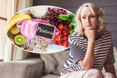 melatonin/žena koja sedi na krevetu tužnog  pogleda