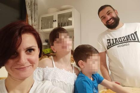 Tamara Milenović sa porodicom