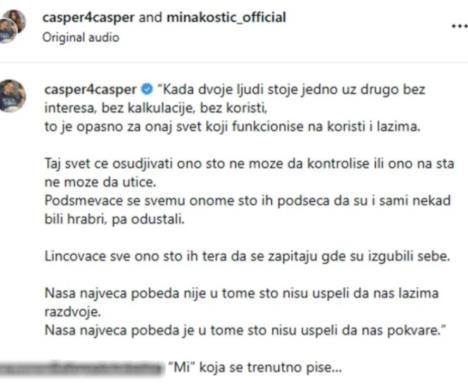 Mina i Kasper podelili odlomak iz knjige