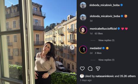 Monika Beluči komentarisala sliku Slobode Mićalović