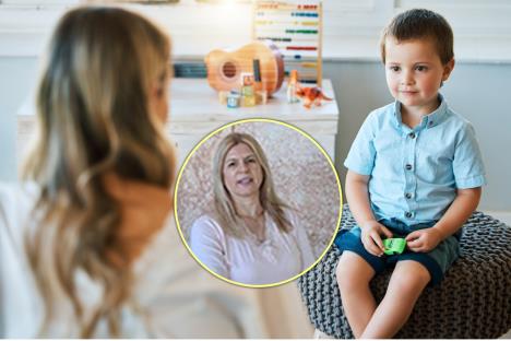 Marijana Mirković/dečak na tretmanu kod logopeda