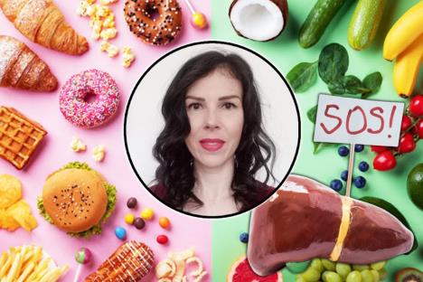 Jovana Srejić Ferluga/zdrave i nezdrave namirnice/jetra sa uzvikom SOS!