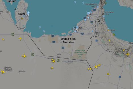 Flightradar UAE Emirati