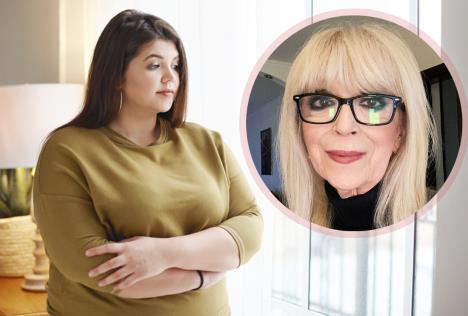 Branka Mirković/žena sa viškom kilograma zamišljeno stoji prekrštenh ruku