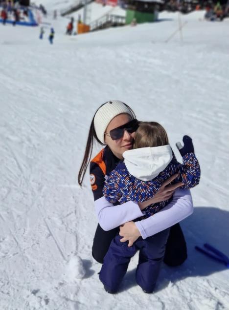 Sanja Kužet sa sinom