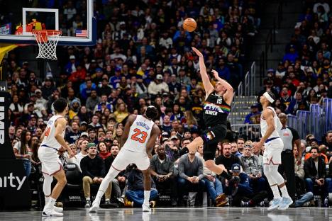 Nikola Jokić na meču Denver Nagets - Njujork Niks